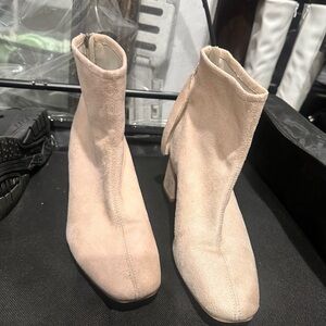 Elegant Cream Ankle Boots